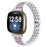 For Fitbit Versa 4 / Sense 2 Dispensing Rhinestone Decor Watch Band 5-Bead Zinc Alloy Metal Bracelet - Silver / Rose - 2