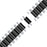 For Fitbit Versa 4 / Sense 2 Stylish 3 Beads Stainless Steel Smart Watch Band Replacement Wrist Strap - Silver / Black - 5