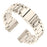 For Fitbit Versa 4 / Sense 2 Smart Watch Replacement Band 3 Beads Stainless Steel Wrist Strap - Champagne Gold - 1