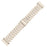 For Fitbit Versa 4 / Sense 2 Smart Watch Replacement Band 3 Beads Stainless Steel Wrist Strap - Champagne Gold - 3