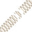 For Fitbit Versa 4 / Sense 2 Smart Watch Replacement Band 3 Beads Stainless Steel Wrist Strap - Champagne Gold - 5