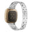 Watch Strap for Fitbit Versa 4 / Sense 2 , Rhinestone Decor Stainless Steel Replacement Wrist Band - Silver - 1