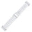 For Fitbit Versa 4 / Sense 2 Watch Strap Stainless Steel 3-Bead Smart Band Strap Replacement - Silver - 3