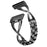 For Fitbit Versa 4 / Sense 2 X-shape Rhinestones Decor Watch Strap Zinc Alloy Replacement Wrist Band - Black - 1