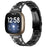 For Fitbit Versa 4 / Sense 2 Resin Watch Strap Stainless Steel Rhinestone Decor Watch Band - Black - 2
