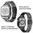 For Apple Watch Series 6 5 4 SE (2022) SE 40mm Watch Band Stainless Steel Rhinestone Decor Strap with Watch Case - Black - 5