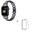 For Apple Watch Series 1 / 2 / 3 38mm Rhinestones Decor Oval Alloy Wrist Strap + Transparent PC Watch Case - Black - 2