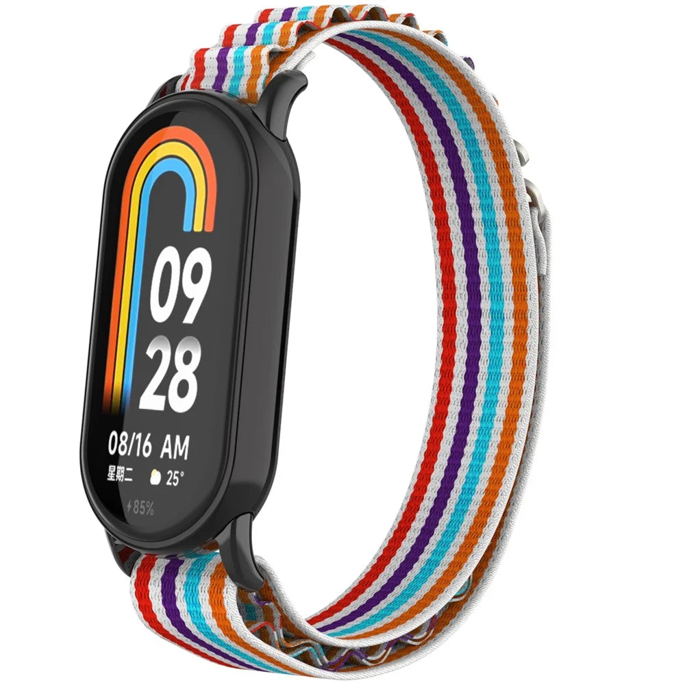 Nylon Watch Band for Xiaomi Smart Band 9 NFC / 9 / 8 NFC / 8 Wrist Strap with Black Connector - Colorful - 2