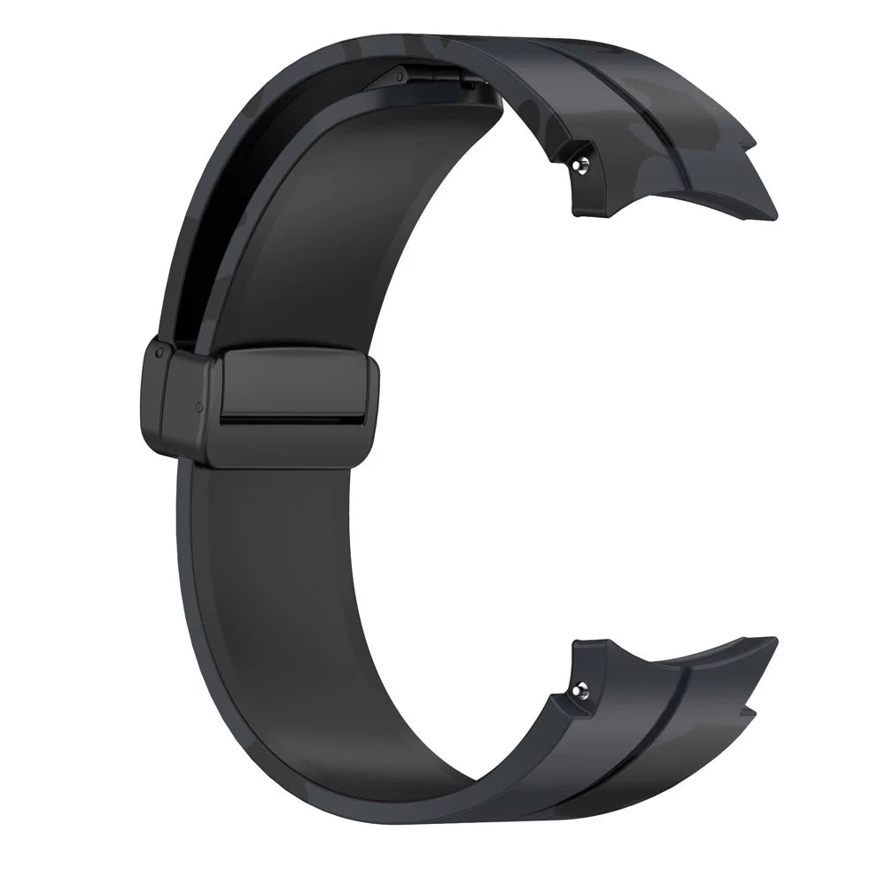 For Samsung Galaxy Watch 5 Pro 45mm / Watch 5 40 / 44mm / Watch4 40 / 44mm / Watch4 Classic 42 / 46mm Camo Silicone Watch Band - Dark Grey - 3
