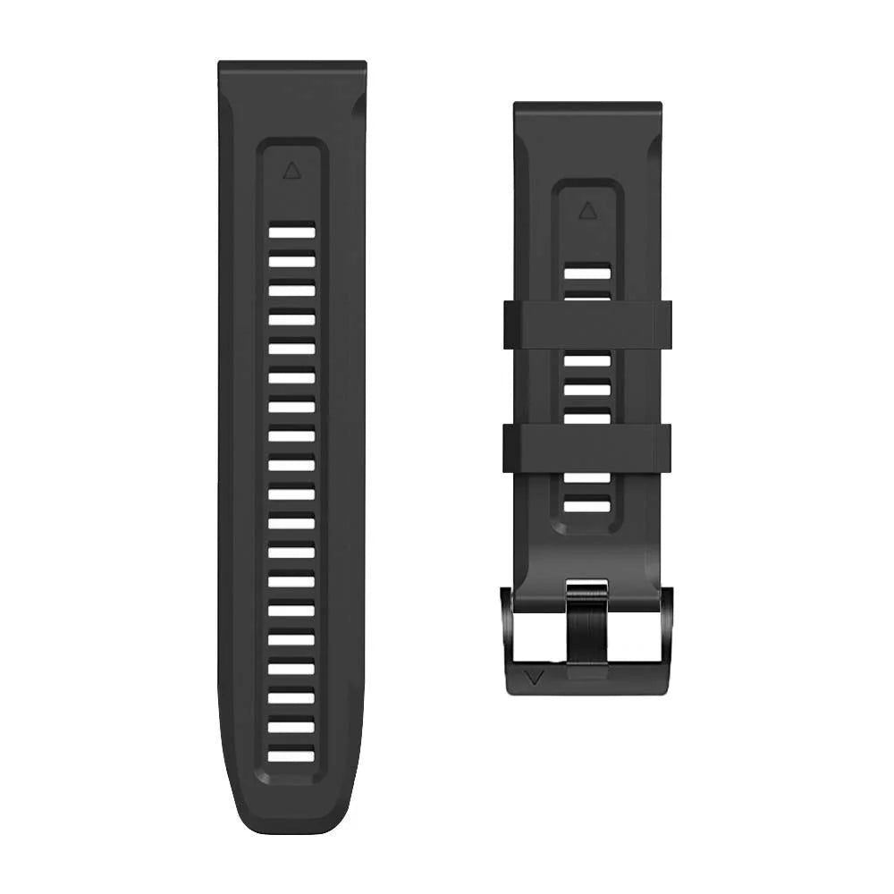 Silicone Watch Band for Garmin Forerunner 965 / 955 / 945 / 935 Waterproof Soft Strap with Black Buckle - Black - 5