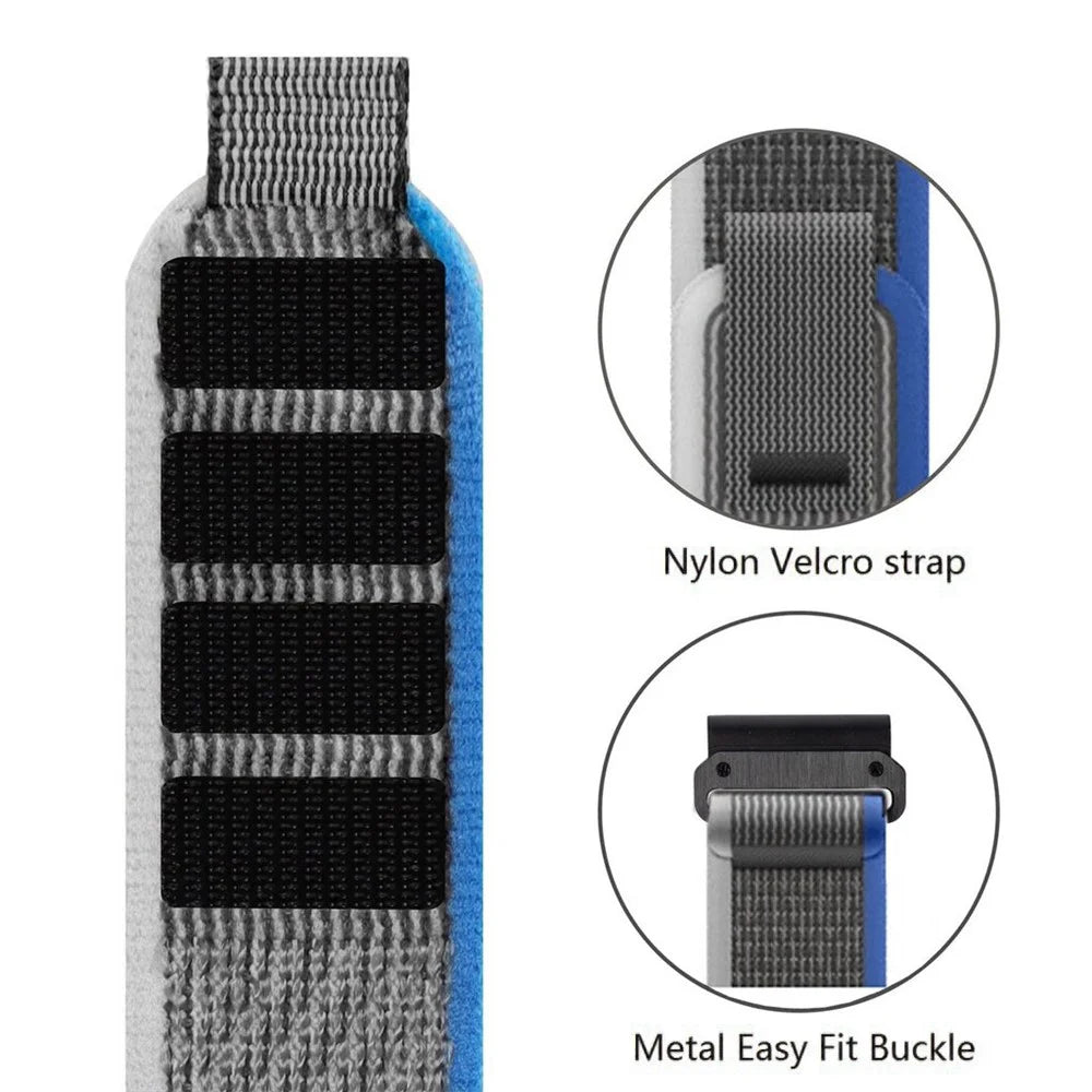 For Garmin Forerunner 965 / 955 / 945 / 935 22mm Watch Band Trail Loop Adjustable Nylon Wrist Strap - Blue - 3