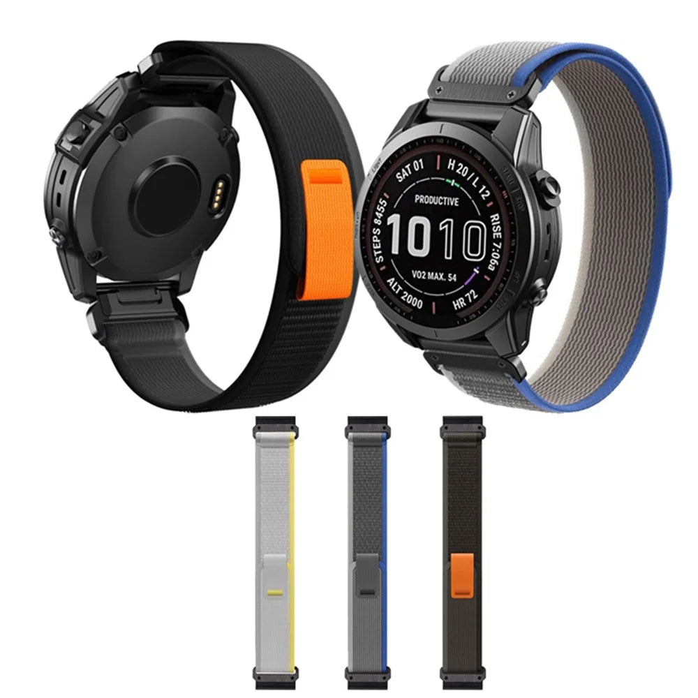 For Garmin Forerunner 965 / 955 / 945 / 935 22mm Watch Band Trail Loop Adjustable Nylon Wrist Strap - Blue - 6