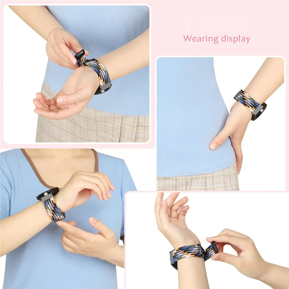 22mm Replacement Band for Garmin Forerunner 265 / 255 / Vivoactive 4 Nylon Watch Strap with Folding Buckle - Colorful - 6