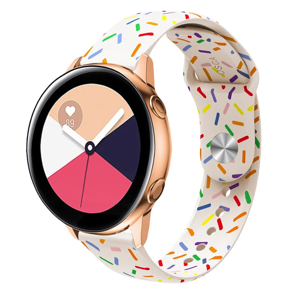 Silicone Watch Band for Huawei Watch 4 / Watch 4 Pro / Watch 3 / Watch 3 Pro , 22mm Printed Color Dot Quick Release Strap - Apricot - 2