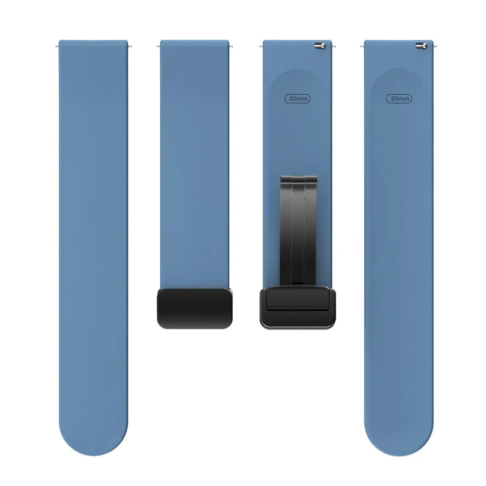 Watch Band for Huawei Watch 4 / Watch 4 Pro / Watch 3 / Watch 3 Pro , 22mm Silicone Replacement Strap with Black Magnetic Folding Buckle - Official Blue - 4
