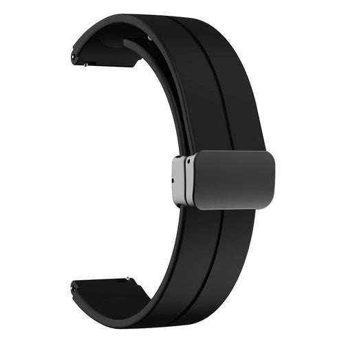 For Keep B4 / Huawei Watch Fit Mini 16mm Silicone Band Replacement Watch Strap, Black Folding Buckle - Black - 1