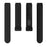 For Keep B4 / Huawei Watch Fit Mini 16mm Silicone Band Replacement Watch Strap, Black Folding Buckle - Black - 3