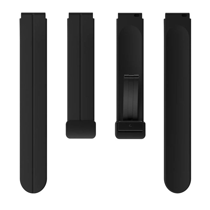 For Keep B4 / Huawei Watch Fit Mini 16mm Silicone Band Replacement Watch Strap, Black Folding Buckle - Black - 3