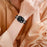 For Apple Watch Series 1  /  2  /  3 38mm X-shape Rhinestones Alloy Replace Strap + PC Watch Case - Black - 5