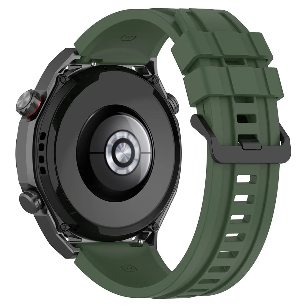 Watch Band for Huawei Watch Ultimate / Watch 3 / Watch 3 Pro , Silicone Replacement Straps with Extension Strap - Dark Green - 1
