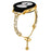 For Samsung Galaxy Watch Active / Watch Active2 44mm / Active2 40mm Rhinestone Jewelry Watch Strap 20mm Sliding Metal Wrist Band - Gold - 2