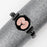 Watch Band for Samsung Galaxy Watch 6 40mm 44mm , D-shaped Rhinestone Decor Copper Metal Bracelet with Connector - Black - 3