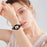 Watch Band for Samsung Galaxy Watch 6 40mm 44mm , D-shaped Rhinestone Decor Copper Metal Bracelet with Connector - Black - 5