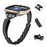 For Fitbit Versa 3 / Sense Copper Watch Band D-shaped Rhinestone Decor Bracelet Strap - Black - 4