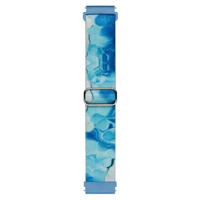 Nylon Watch Band for Coros Pace 2 / Apex 42mm , 20mm Pattern Adjustable Braided Loop Strap - Ocean Blue - 3