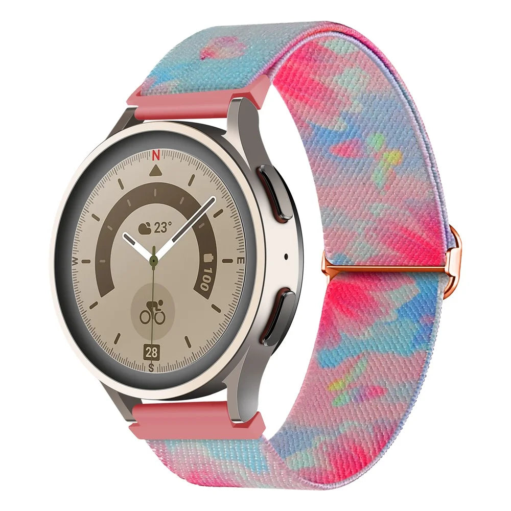 Pattern Watch Band for Coros Apex Pro / Apex 46mm , 22mm Nylon Braided Strap Replacement - Flowers / Butterflies - 2