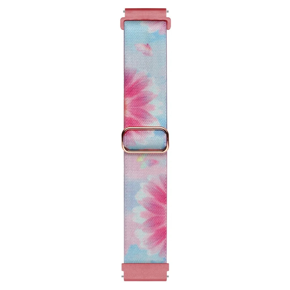 Pattern Watch Band for Coros Apex Pro / Apex 46mm , 22mm Nylon Braided Strap Replacement - Flowers / Butterflies - 3