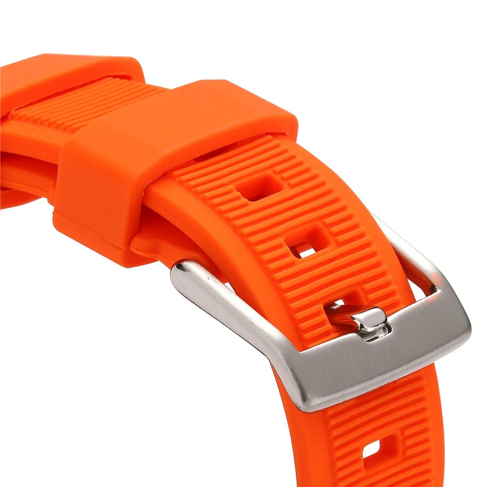 Watch Strap for Apple Watch Series 11 10 42mm / 9 8 7 41mm / SE3 SE2 SE 6 5 4 40mm / 3 2 1 38mm Silicone Dual Loop Watch Band - Orange - 5