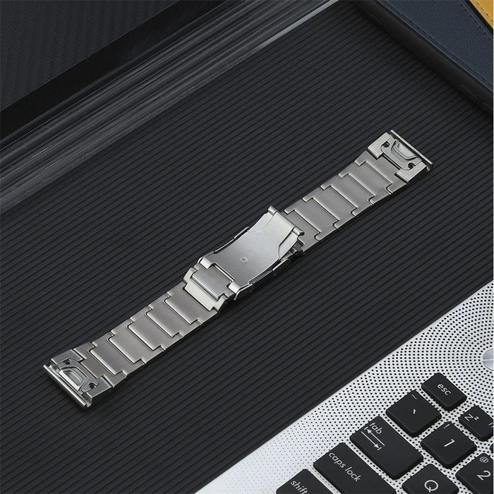 22mm Watch Band for Garmin Forerunner 965 / 955 / 945 / 935 , 5 Beads Titanium Steel Quick Release Bracelet - Silver - 2