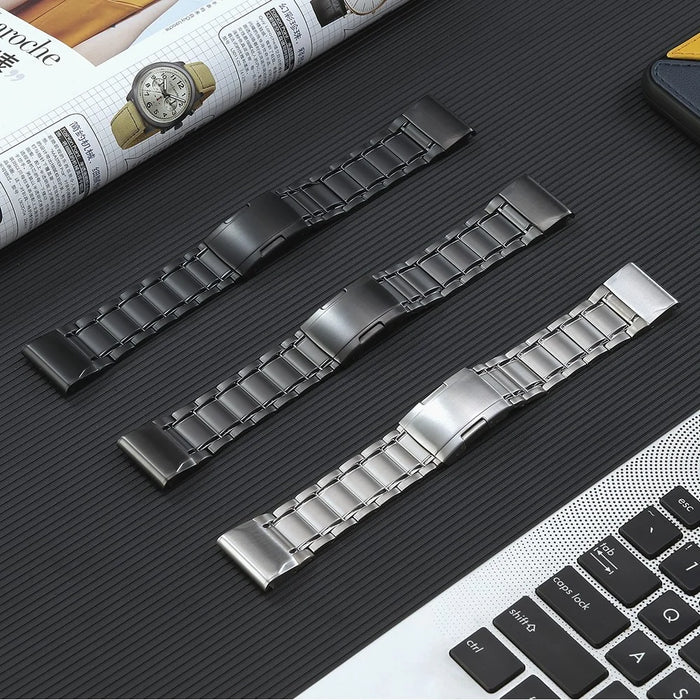 22mm Watch Band for Garmin Forerunner 965 / 955 / 945 / 935 , 5 Beads Titanium Steel Quick Release Bracelet - Silver - 4
