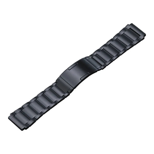 Watch Band for Huawei Watch 4 Pro / GT 3 46mm / GT 2 46mm / GT 3 Porsche Design , 3 Beads Titanium Steel Bracelet Straps 22mm - Black - 1