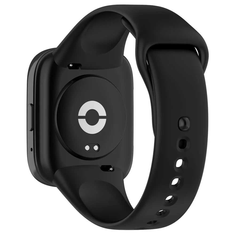 For Xiaomi Redmi Watch 3 Lite / Watch 3 Active Replacement Silicone Watchband Soft Watch Strap - Black - 1