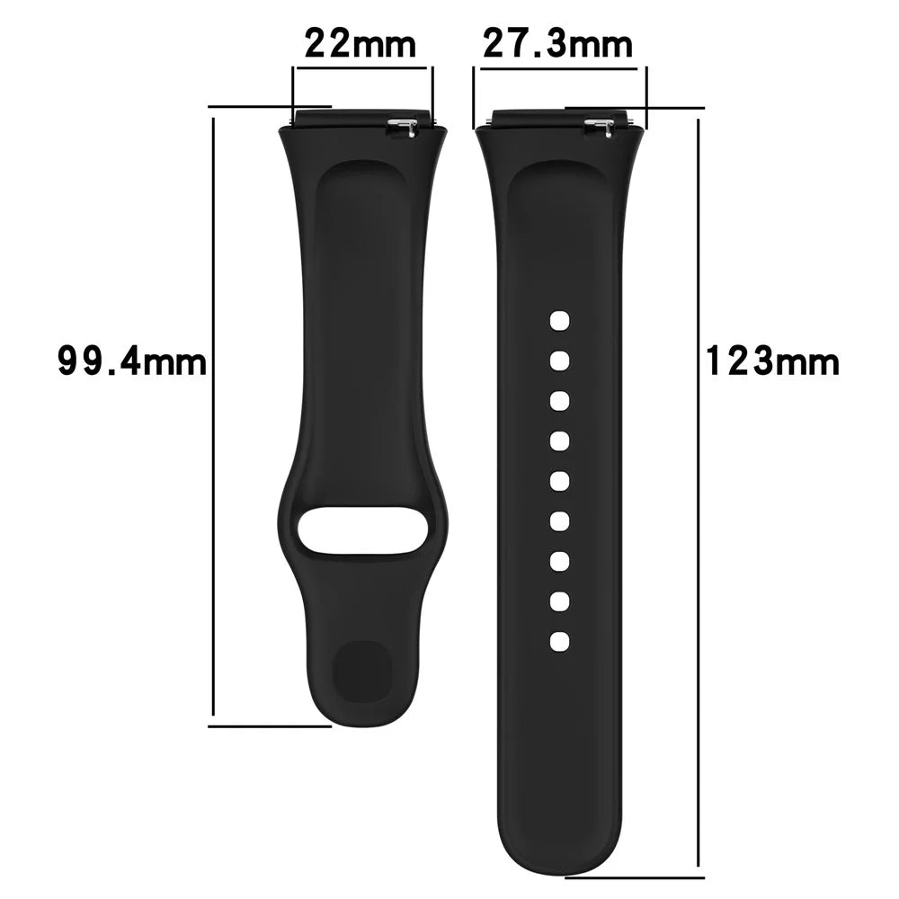 For Xiaomi Redmi Watch 3 Lite / Watch 3 Active Replacement Silicone Watchband Soft Watch Strap - Black - 6