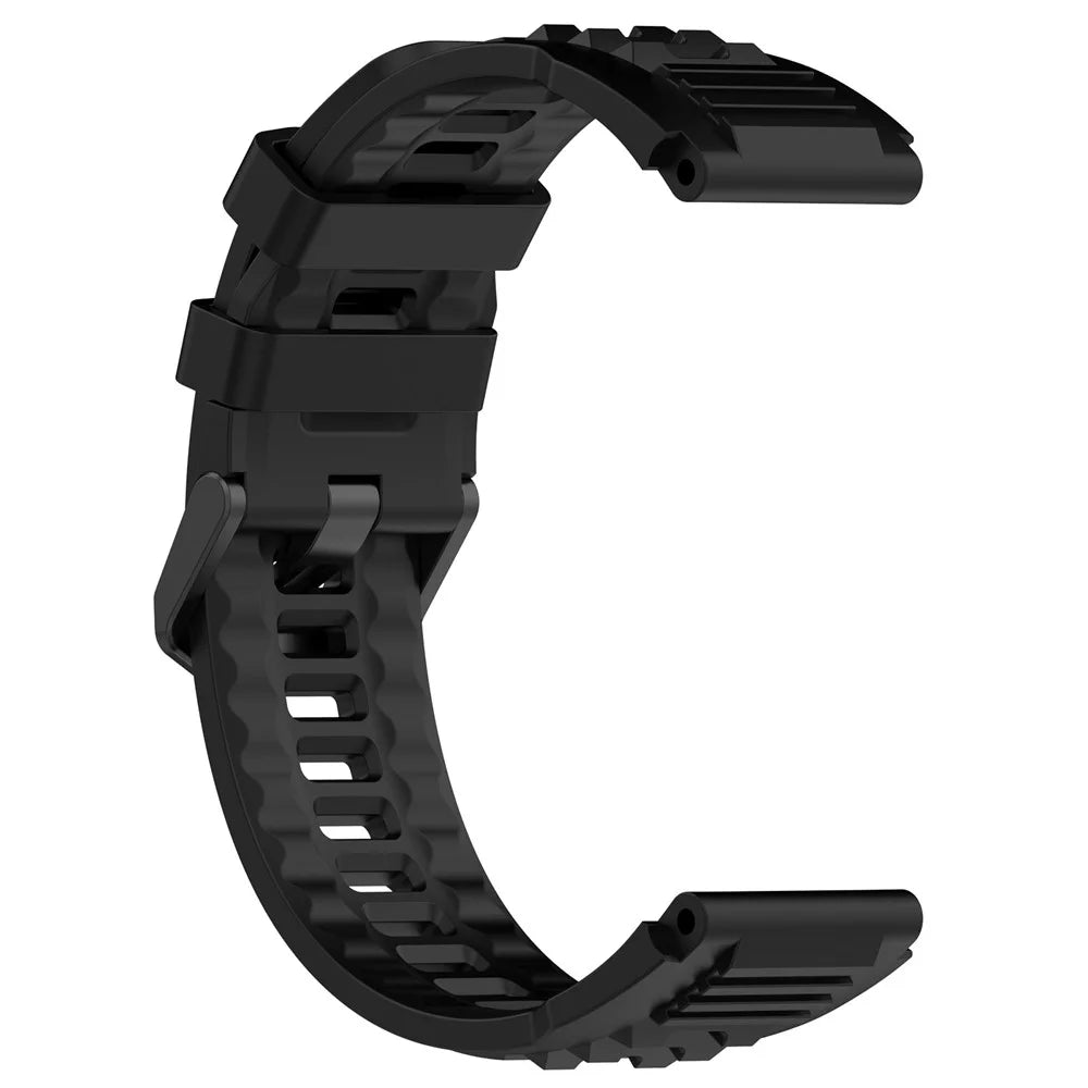 For Huami Amazfit T-rex Ultra A2142 Silicone Watch Strap Adjustable Wrist Band - Black - 2