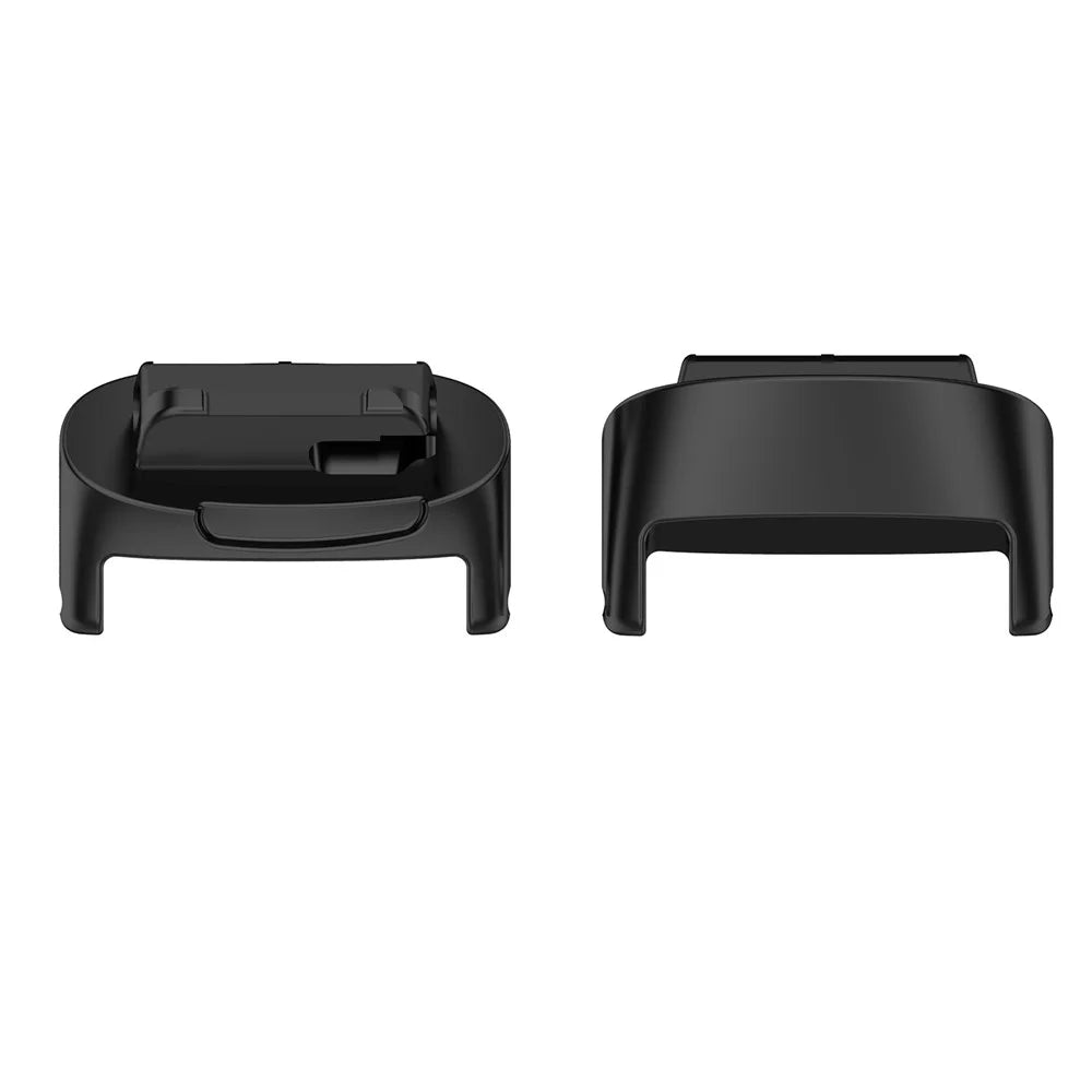 1 Pair For Fitbit Inspire 3 Watchband Adapter for 12mm Watch Strap, Stainless Steel Connector - Black - 2