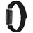 For Fitbit Inspire 3 Wave Shape Woven Nylon Smart Watch Band Replacement Wrist Strap - Black - 1