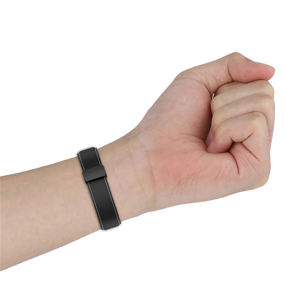 For Huawei Watch Buds / Watch 4 Pro / Watch 3 Pro Genuine Cow Leather Watch Strap 22mm Folding Buckle Wristband - Black - 6