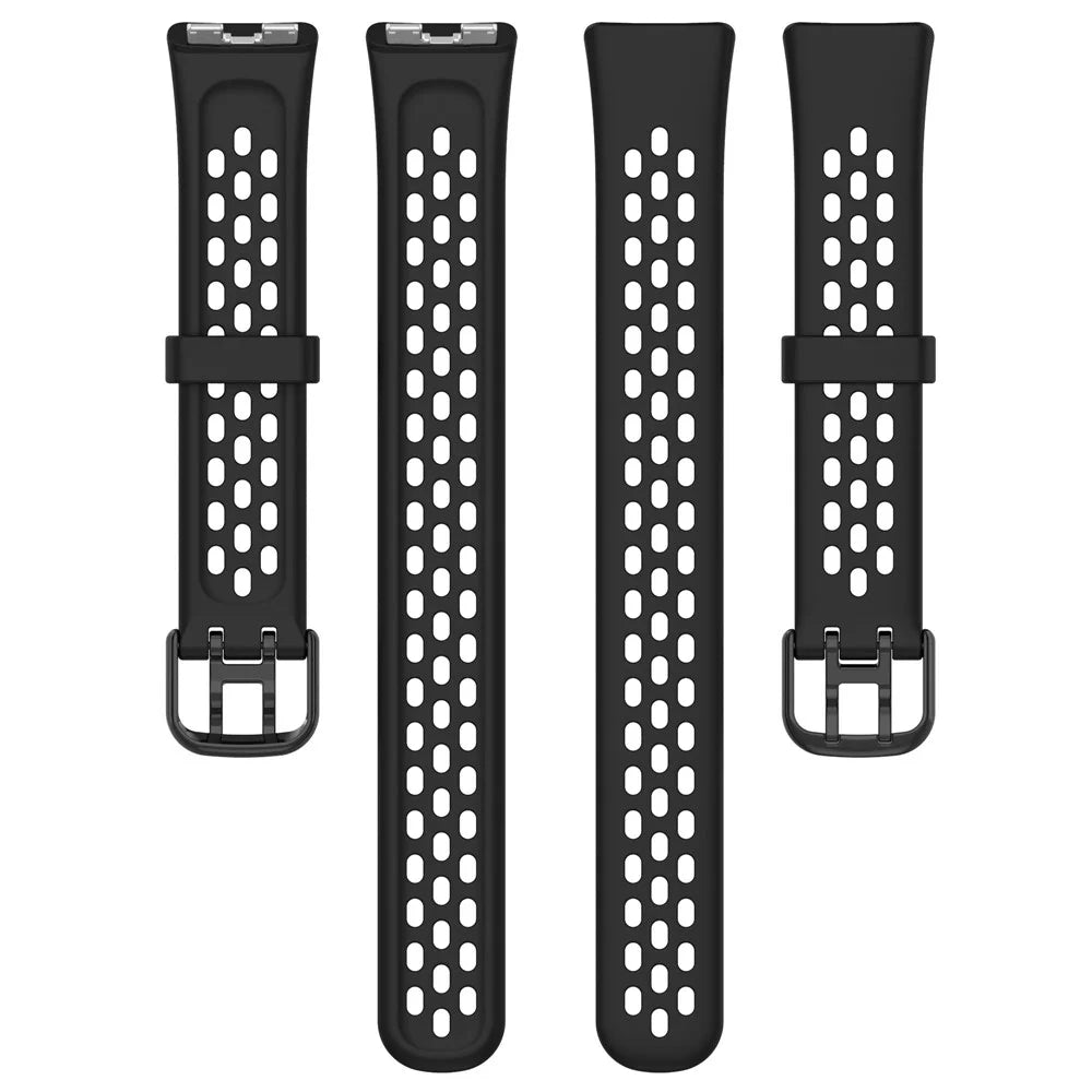 For Huawei Band 8 / Band 8 NFC / Band 9 / Band 9 NFC Watch Band Soft Silicone Breathable Strap Replacement - Black - 5