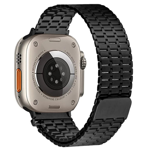 Watch Strap for Apple Watch Series 11 10 42mm / 9 8 7 41mm / SE3 SE2 SE 6 5 4 40mm / 3 2 1 38mm Watch Band Magnetic Stainless Steel Strap - Black - 1