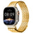 Watch Strap for Apple Watch Series 11 10 42mm / 9 8 7 41mm / SE3 SE2 SE 6 5 4 40mm / 3 2 1 38mm Watch Band 316L Stainless Steel Magnetic Wrist Strap - Gold - 2