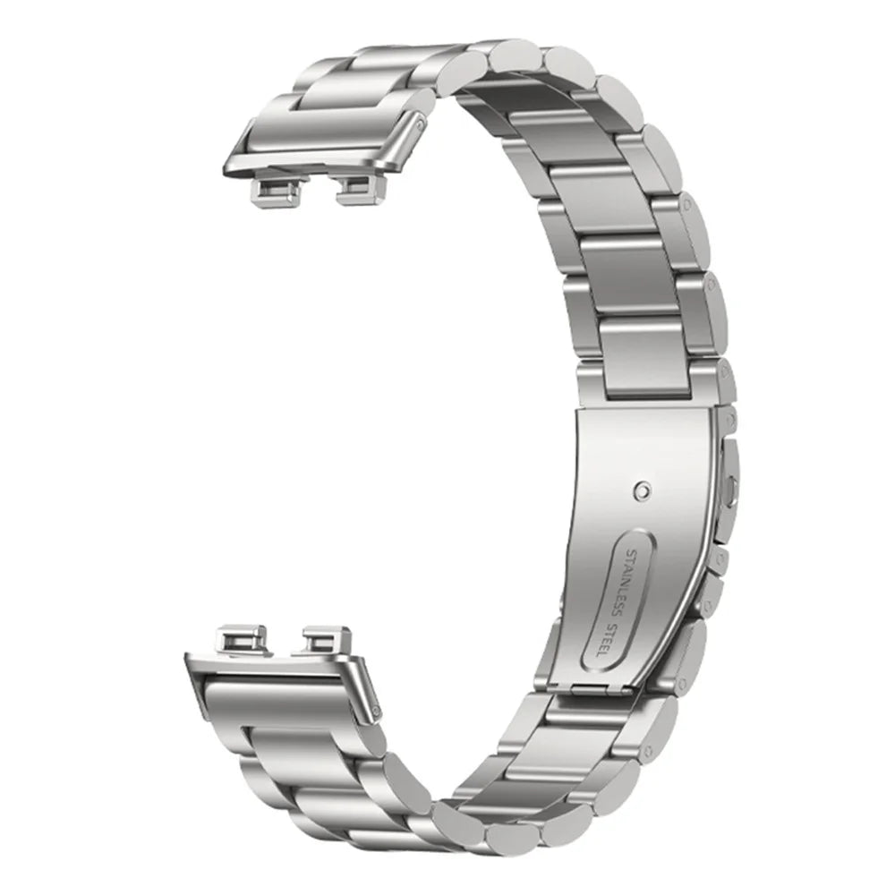 For Huawei Band 8 / Band 8 NFC / Band 9 / Band 9 NFC Watch Band Stainless Steel Metal Watch Strap - Silver - 3