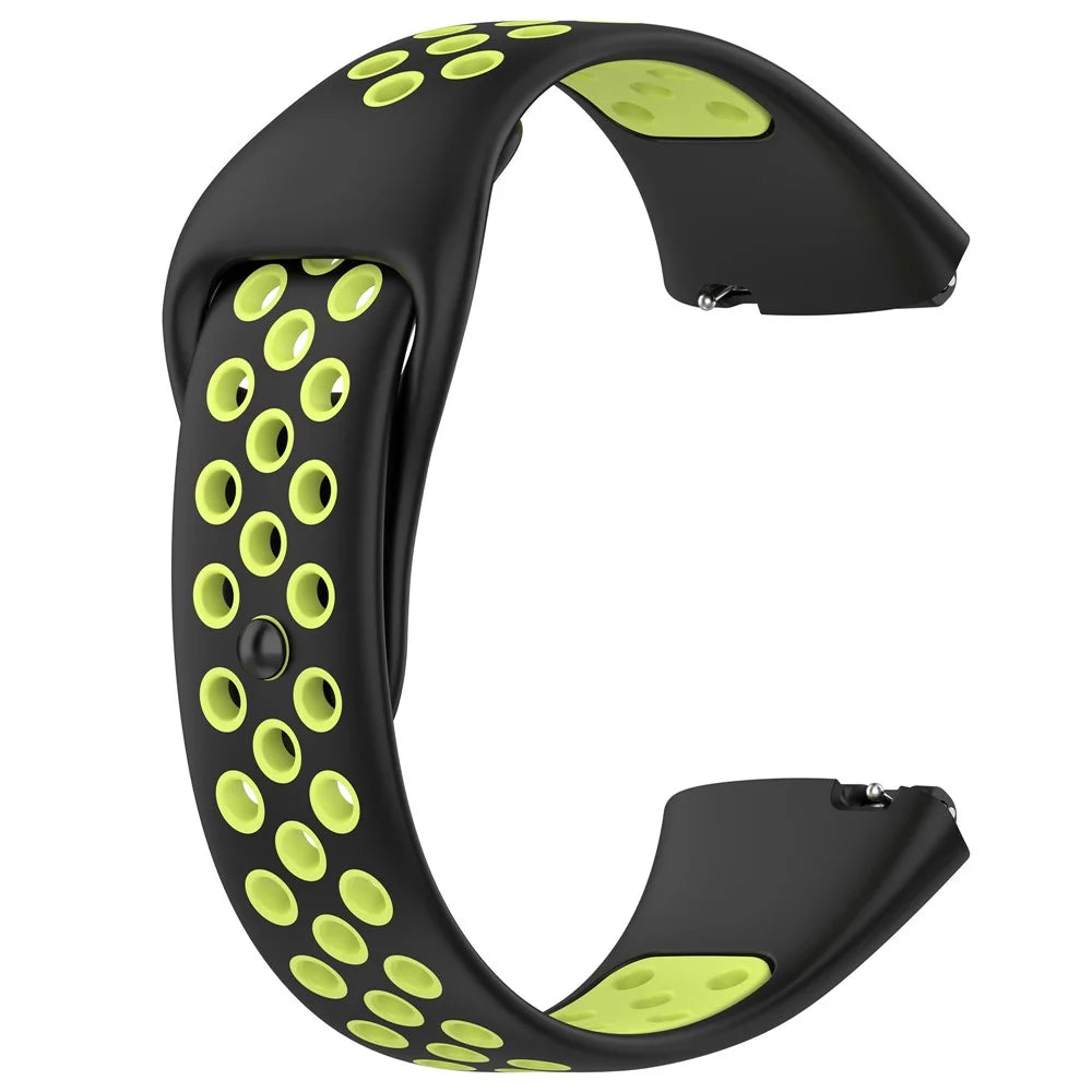 For Xiaomi Redmi Watch 3 Lite / Watch 3 Active Bicolor Watch Bands Silicone Quick Release Replacement Watch Strap - Black+Lime - 3