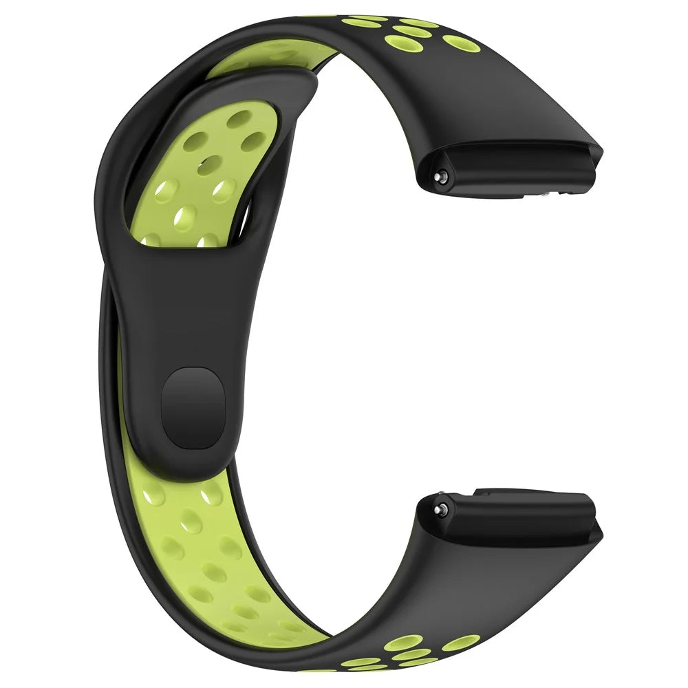 For Xiaomi Redmi Watch 3 Lite / Watch 3 Active Bicolor Watch Bands Silicone Quick Release Replacement Watch Strap - Black+Lime - 4