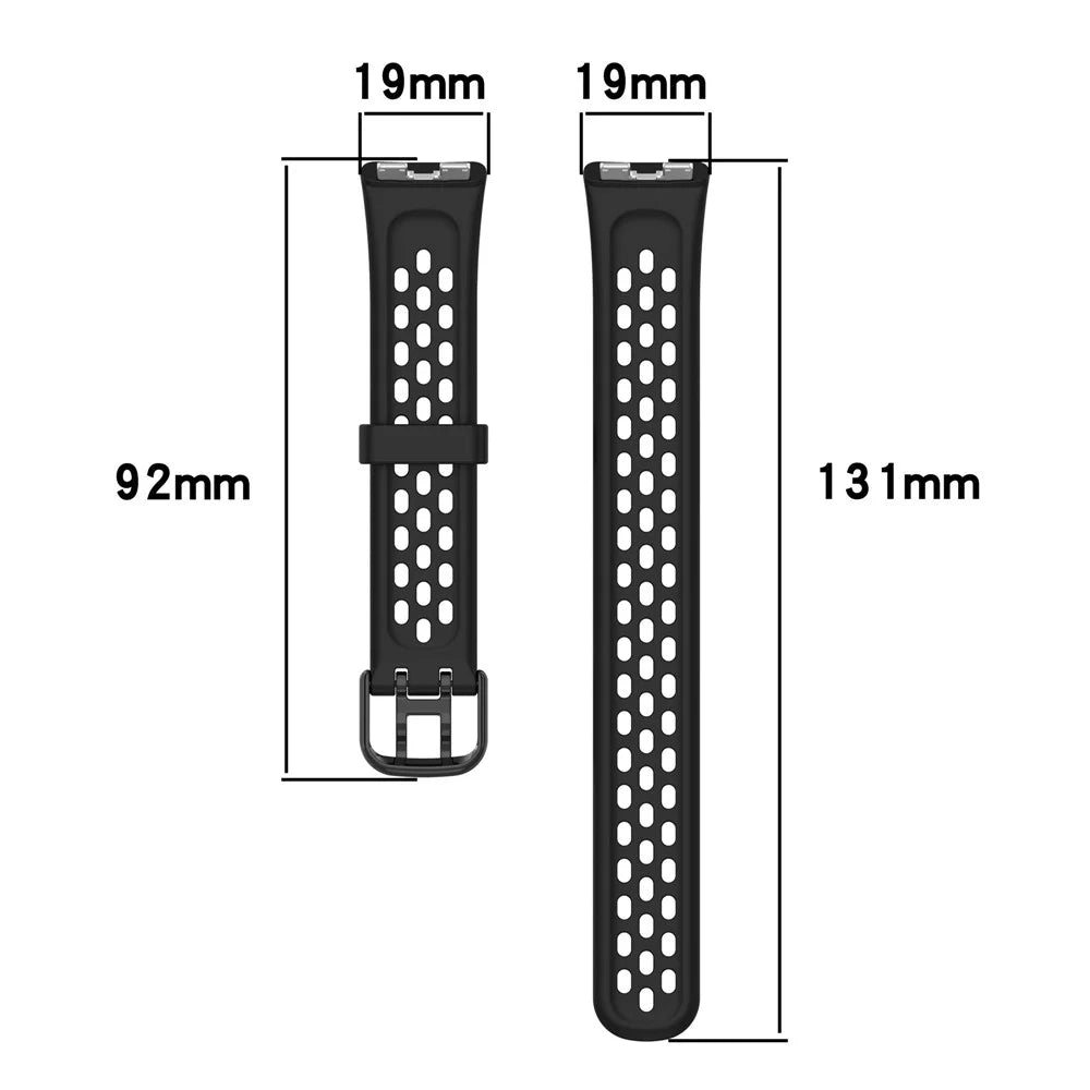 For Huawei Band 8 / Band 8 NFC / Band 9 / Band 9 NFC Breathable Silicone Smart Watch Strap Comfortable Wearing Wrist Band - Black - 5