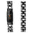 For Fitbit Luxe Rhinestone Decor Watch Band Zinc Alloy Metal Strap - Black - 3