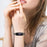 For Fitbit Inspire 3 Alloy Metal Watch Band Bling Rhinestone Decor Bracelet Strap - Black - 7